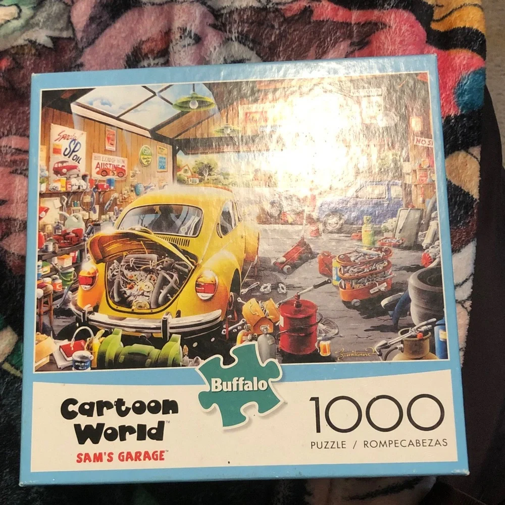 Buffalo David Bitton Yellow Cartoon Garage 1000-Piece Puzzle